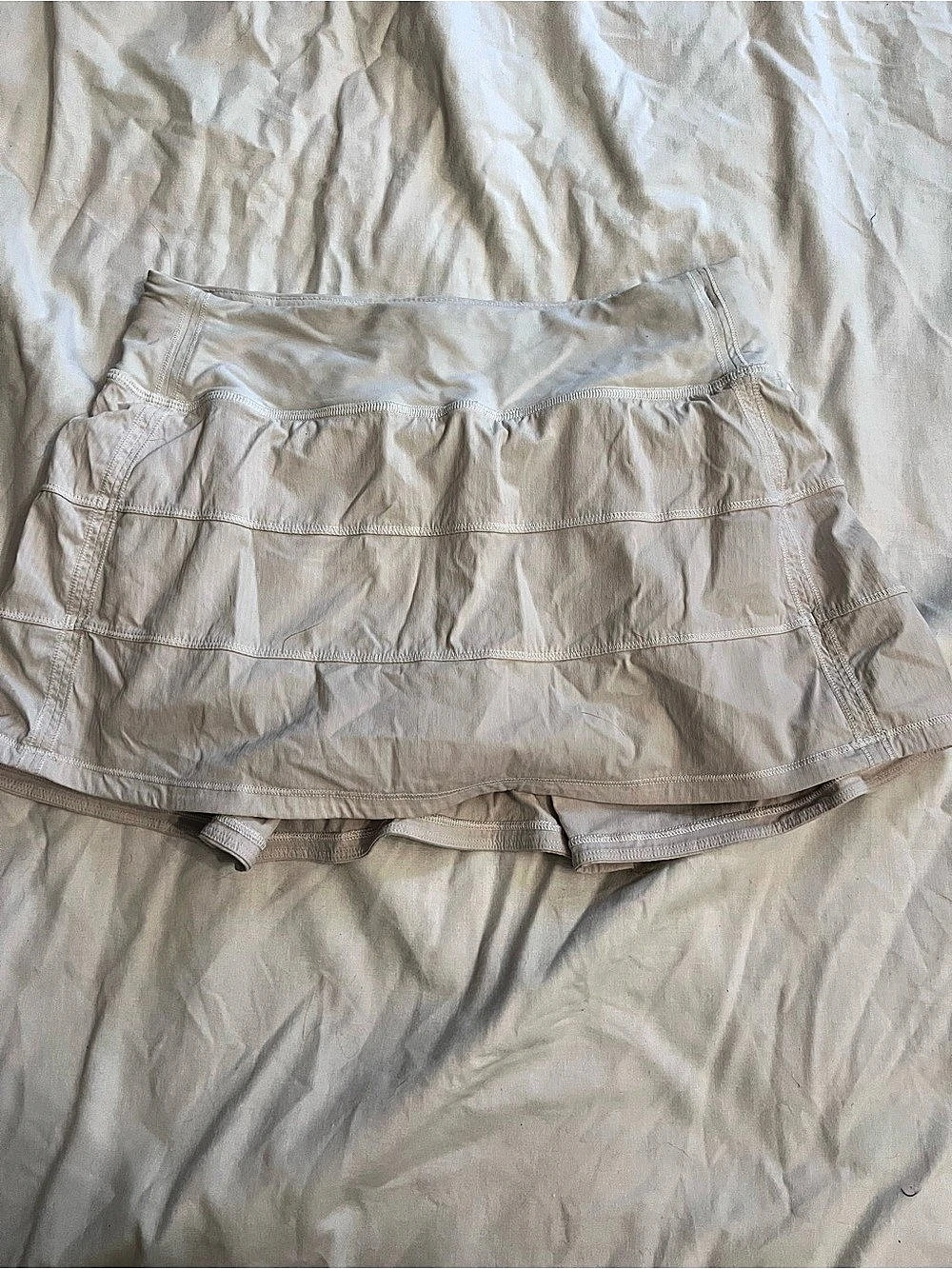 Lululemon Pace Rival Mid-Rise Skirt Beige Layered Skort